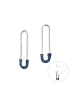 Alexander York Ohrringe SICHERHEITSNADEL Kristall montana in 925 Silber - 2-tlg. in silber