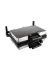 Almina Multigrill 2000W Kontaktgrill mit Granitpfanne, Toaster & Kasserolle in Silber