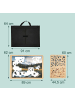 relaxdays Puzzlekoffer in Schwarz/ Beige - (B)91 x (T)64 cm