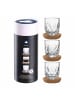 LEONARDO 3er Set Espresso-Set mit Untersetzer Gocce in Transparent 60 ml in transparent