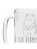 Mr. & Mrs. Panda Gravur Bierkrug Bär Vermissen mit Spruch in Transparent