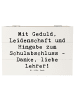 Mr. & Mrs. Panda Box Spruch Danke Lehrer mit Spruch in Weiß