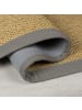 KADIMA DESIGN Outdoor Teppich Sisal Bordüre, Balkon schmutzabweisend in Natur-Grau
