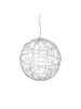 relaxdays LED Dekokugel in Silber - Ø 15 cm