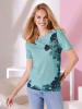 Sieh an! Kurzarmshirt in mint-bedruckt
