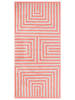 Ross 2 X Handtuch 2 X Duschtuch im Set Grafik in Rot / grau