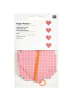 Rico Design Nonbook - Genähte Girlande Pixel, Herzen, Neonpink FSC MIX, 2,3 m