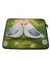 Mr. & Mrs. Panda Laptop Tasche Turteltauben Liebe Design ohne Sp... in Weiß