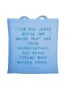 Mr. & Mrs. Panda Tote Bag Spruch Mutig zu sich selbst stehen mit... in Sky Blue