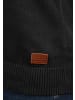 BLEND Rollkragenpullover BHLatif 20707474ME Strickpullover mit Ellbogenpatches in Schwarz