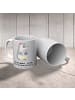 Mr. & Mrs. Panda Kaffeetasse Hebamme Leidenschaft mit Spruch in Grau Pastell