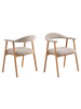 ebuy24 Esszimmerstuhl Addi Beige 2er Set