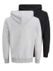 Jack & Jones 2er-Pack Kapuzenpullover in White Melange
