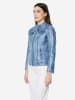 KOROSHI Damen-bikerjacke aus kunstleder in blau