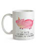 Mr. & Mrs. Panda Kaffeebecher Einhorn Schwein mit Spruch in Weiß