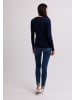 CASH-MERE.CH Cardigan V-Ausschnitt in Marine Blau