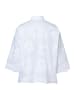 More & More weite 3/4 Arm-Bluse, Blumenstickerei in white