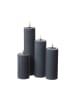 Deluxe Homeart LED Kerze Mia Echtwachs flackernd H: 20cm D: 5cm in grau