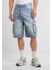 Urban Classics Jeans-Shorts in new light blue dirty washed