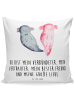 Mr. & Mrs. Panda Deko Kissen Axolotl Freundin mit Spruch in Weiß