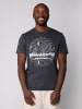 wat? Apparel T-Shirt Mountains by night in India Ink Grey