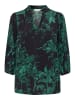 Kaffe Langarm-Bluse KAisa A-shape in Black/Green Painted Flower