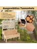 COSTWAY Blumenkasten mit Spalier in Beige