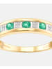 Diamant L'éternel Eternity-Ring aus 375 Gelbgold mit Diamant mit Smaragd