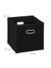 relaxdays 2x Aufbewahrungsbox in Schwarz - 30 cm