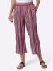 Sieh an! Doppelpack Hosen in fuchsia-moos-gestreift + malve