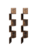 VASAGLE 2er-Set: Eckregal in vintage - (B)20 x (H)126 x (T)20 cm