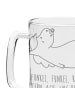 Mr. & Mrs. Panda Gravur Bierkrug Einhorn Schnuller mit Spruch in Transparent