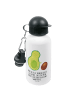 Mr. & Mrs. Panda Wasserflasche Avocado Kern rollt mit Spruch in Weiß