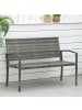 Outsunny Gartenbank,B122 x T60 x H85cm,Grau