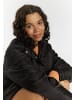 myMo Damen Leicht Wattierte Blousonjacke in Schwarz