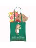 Mr. & Mrs. Panda Tasche Igel Wein mit Spruch in Mint