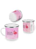 Mr. & Mrs. Panda Pott Flamingo Classic mit Spruch in Aquarell Pink