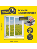 EASYmaxx Moskitonetz Fenster 4er-Set 110x130cm schwarz mit Klettverschluss Transparent
