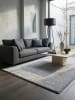 KADIMA DESIGN Kurzflorteppich Uni Antirutsch pflegeleicht Wohnzimmer Schlafzimmer in Grau