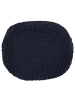 Beliani Pouf PRIENE in Schwarz - (W) 50 x (H) 35 x (L) 50 cm