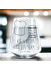Mr. & Mrs. Panda Trinkglas Toast Marmelade mit Spruch in Transparent