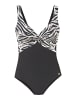 LASCANA Badeanzug in creme-schwarz