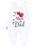 TupTam Unisex Baby Strampler mit Spruch in weiß/grau
