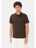 Camel Active Poloshirt mit Kontrastdetails in Erdbraun