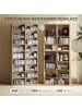 HOMCOM CD-Regal-78,5L x 24B x 175H cm-Naturholz