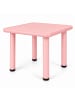 relaxdays Kindertisch in Rosa - (B)62 x (H)52 x (T)62 cm