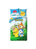 Pokémon Pokémon Bettwäsche Set aus Baumwolle Bettdeckenbezug 140 × 200 cm in Blau