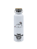 Mr. & Mrs. Panda Sport Trinkflasche Panda Weihnachten mit Spruch in Weiß