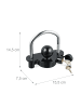 relaxdays Anhängerschloss in Schwarz/ Silber
