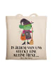 Mr. & Mrs. Panda Tote Bag Halloween Hexe mit Spruch in Creme